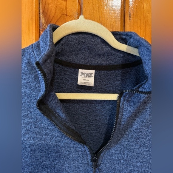 Victoria Secret PINK 1/4 Zip PulloverBlue size Medium - Picture 3 of 3